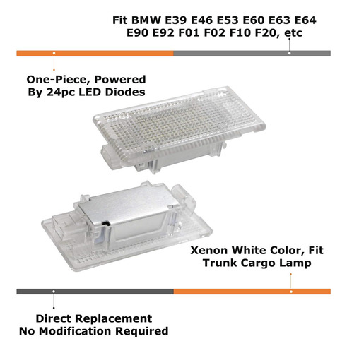 Juego De Luces Led Para Maletero Bmw 3 5 6 7 X1 X5 Blancas
