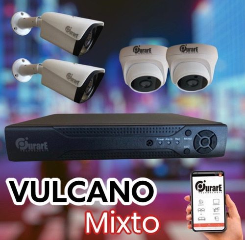 Imagen 2 de 7 de Kit 4 Camaras De Seguridad Interior Exterior Hd + Disco 500g