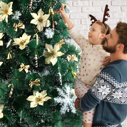 Z 120 Decoraciones Navideñas De Flores Artificiales Con