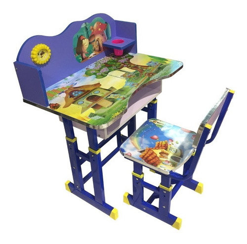 Escritorio De Niño Con Silla Altura Regulable Armado Gratis