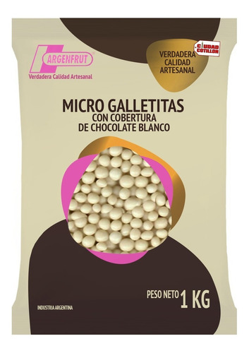Micro Galletitas Cobertura Blanco 1kg Argenfrut Ciudad Cotil