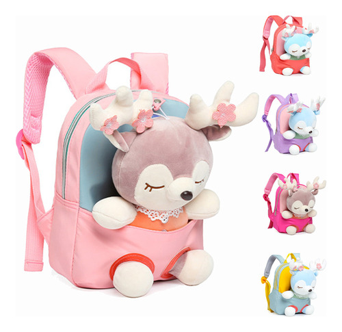 Mochila Escolar Infantil Kawaii 3d Con Dibujos Animados De A