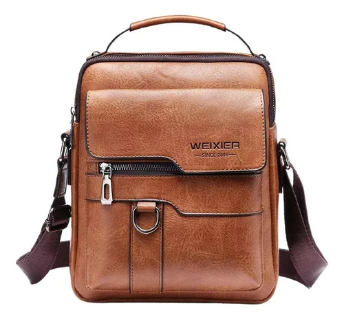 Bolsa De Ombro Masculina Couro Casual Transversal Crossbody