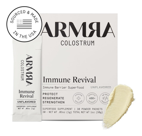 Armra Colostrum Premium Em Pó, Alimentado Com Capim, Bl...