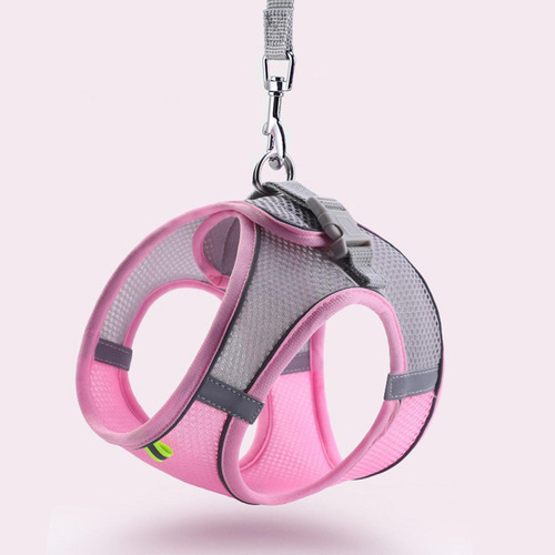 Arnés Para Perros Con Juego De Correa Chaleco De Rosa M
