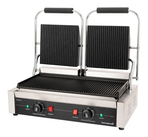 Imagen 3 de 7 de Plancha Grill Doble Contacto Panini Turboblender Tb-grillv2
