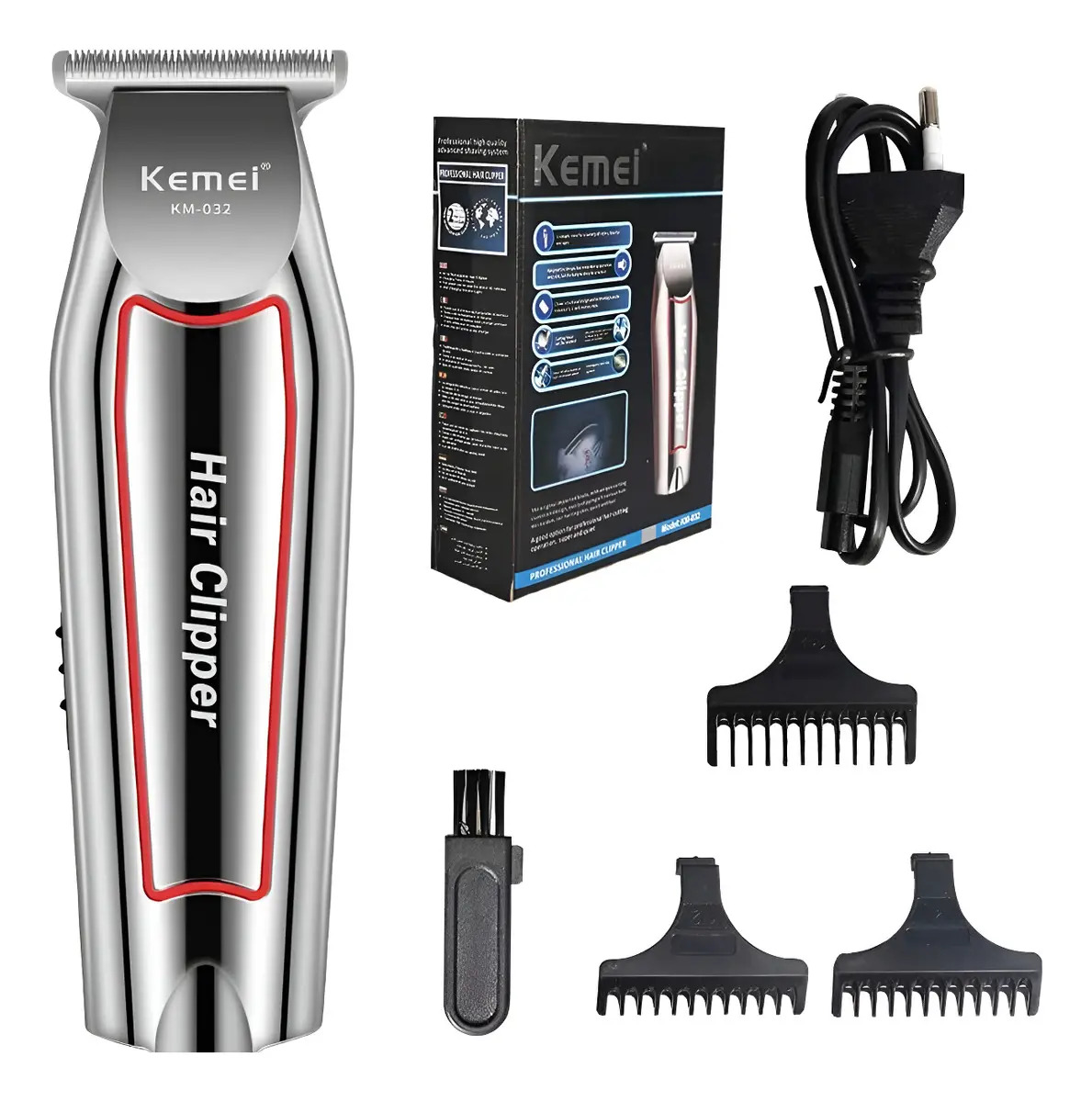 Máquina Acabamento Kemei KM 032 Barba Cabelo Bivolt