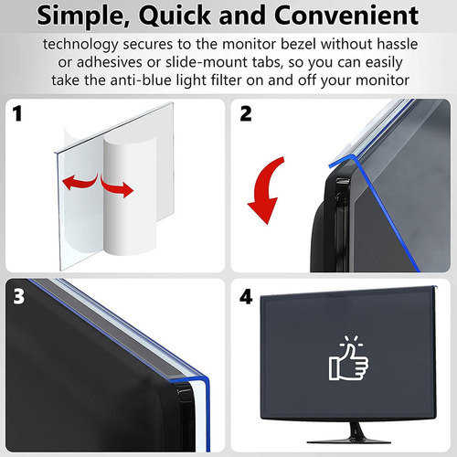 Panel Protector De Pantalla Con Bloqueo De Luz Azul, 24 PuLG