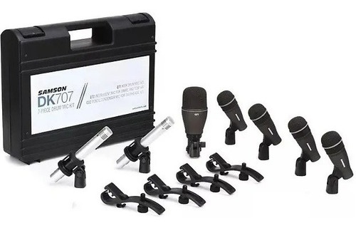 Samson Dk707 Kit 7 Micrófonos Batería Q72 Q71 C02 + Estuche