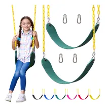 Comprar Jungle Gym Kingdom Juego De Columpios Para Columpios Para Exteriores, Paquete De 2 Kits De Repuesto De Asiento Oscilante Con Cadenas Resistentes, Accesorios De Patio Trasero Para Niños (verde)