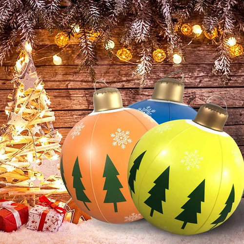 Bolas Inflables Navideñas De 24 Pulgadas For Exteriores