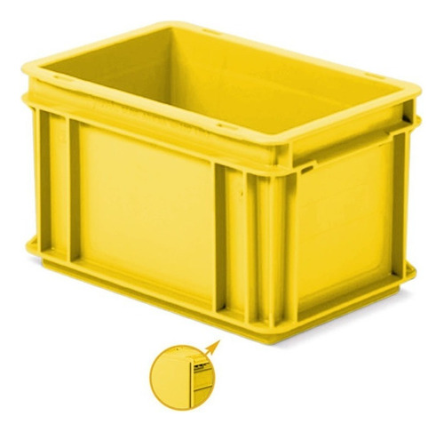 Contenedor Plástico Cajón Apilable Athena 3215a 30x20x15 Cm Color Amarillo