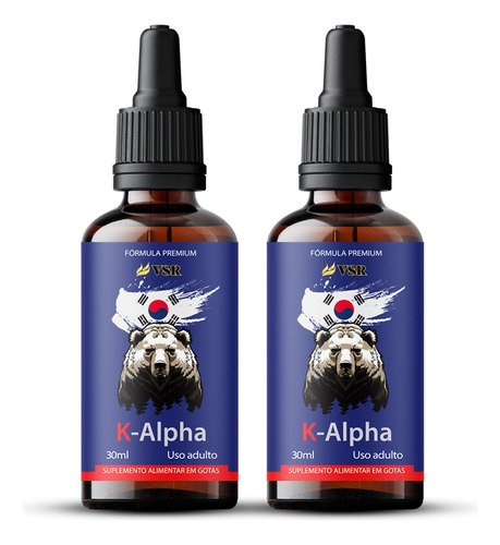 Kit 3 K-alpha Original 30ml - Fórmula Concentrada Natural Tadala