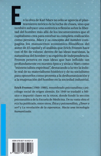Marx Y Su Concepto Del Hombre - Breviarios - F. C. E.