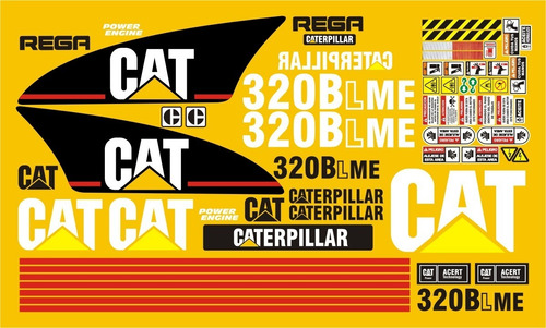 Calcomanías Para Excavadora 320blme Opción 1