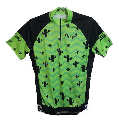 Camisa De Ciclismo Feminina Cactos - Verde
