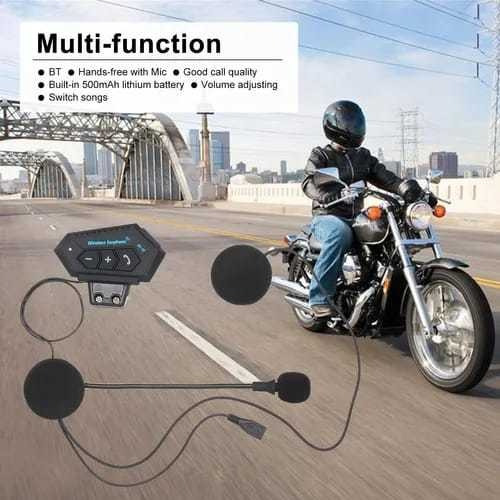 Manos Libres Para Casco De Motos Estéreo Reproductor De Mp3