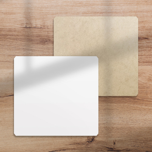 Cake Board 40x40cm Quadrado Bolo Confeitaria Mdf 3mm Com 10 Cor Branco
