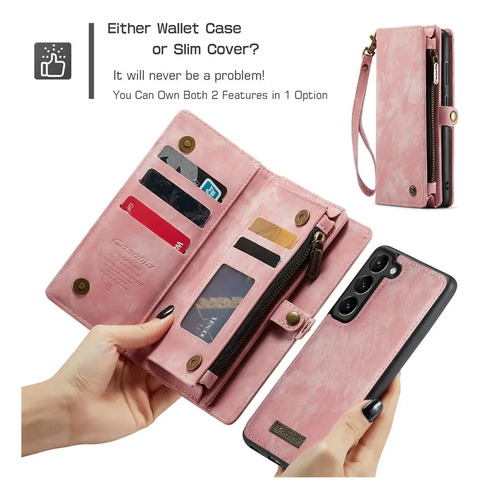 X Funda Magnética De Piel For Samsung Galaxy Note 20 S25 Ultra S24 Fe S23 Plus S22 S21 A56, Funda Tipo Cartera Con