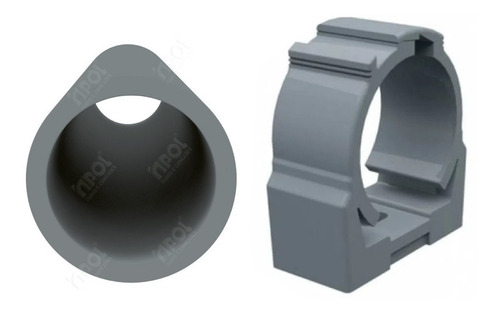 Imagem 4 de 4 de Kit 500pçs Abraçadeira P/tubo Eletroduto Click Cinza 3/4pol