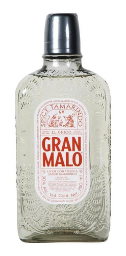 Imagen 1 de 3 de Pack De 12 Licor De Tequila Gran Malo Tamarindo 750 Ml