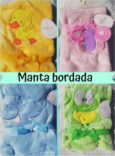 Manta Polar Bordada. Preciosa!!! Sport & Regalos