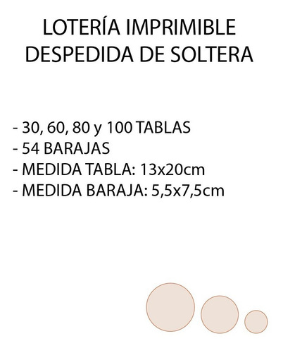 Lotería Despedida De Soltera Imprimible 60 Tablas