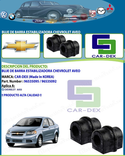 Buje De Barra Estabilizadora Chevrolet Aveo - Par