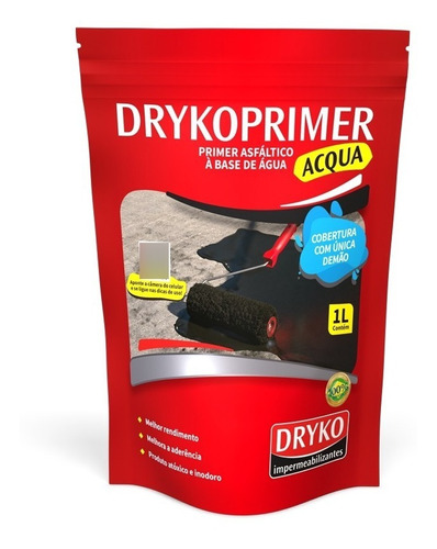 Primer Asfáltico Para Mantas Acqua 1 Litro Dryko