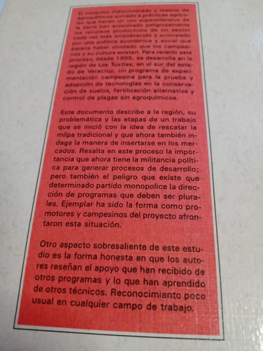 Experimentación Campesina Y Tecnología Sustentable Chiapas (Usado)