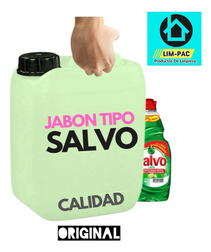 Jabón Para Trastes 20 Litros Tipo Salvo Limón Arrancagrasa