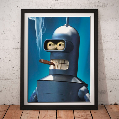 Cuadro Series - Futurama - Poster Bender Realistic