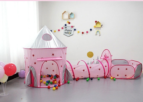 Imagem 8 de 9 de Toca Barraca Infantil 3 Em 1 Com Tunel Frete Grátis