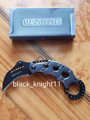 Karambit Wartech Gris Tactico Filo Espada Navaja Daga Hacha