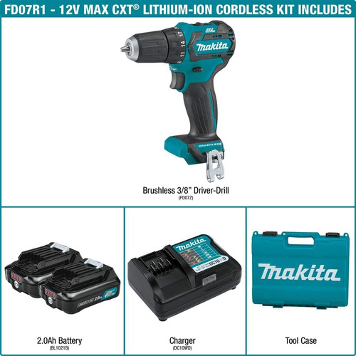 Makita 12v Max Fd07r1 Cxt De Iones De Litio Sin Escobillas I