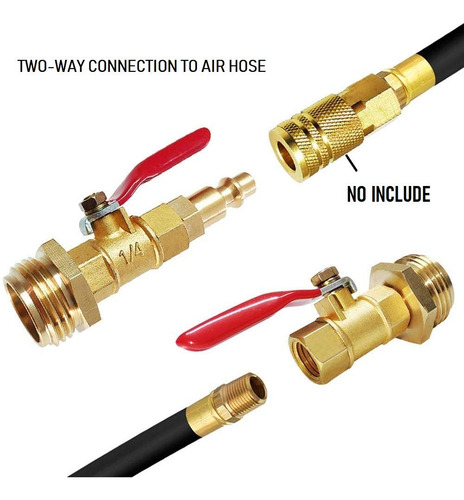 Adaptador Soplado Con Enchufe Rápido 1/4 Y Rosca 3/4 Latón