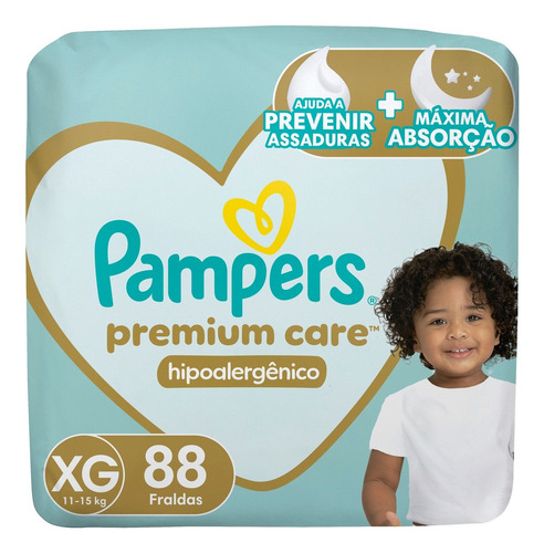 Fralda Pampers Premium Care XG 88u