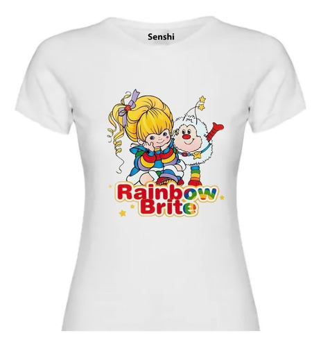 Polera Rainbow Brite De Damas Algodon Estampada Dtf Cod 001