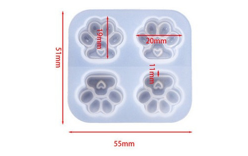 Molde De Silicon Huellas De Perrito Mini