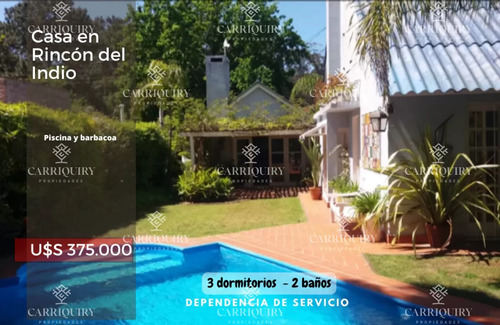 Casa En Rincón Del Indio 3 Dormitorios Y Dependencia Con Piscina Y Barbacoa