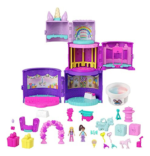 Polly Pocket Spin N Surprise Birthday, Diseño De Unicornio,