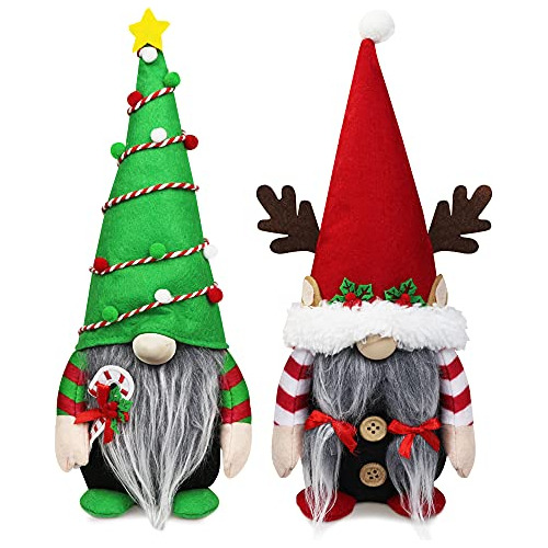 Gnomos Navideños De Peluche, Sr. Y Sra. Tomte Escandin...