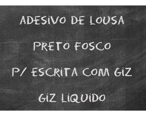 Lousa Adesiva Contact Preto Quadro Parede Fosco Decorativo