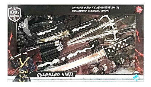 Imagen 1 de 5 de El Duende Azul Set De Armas De Guerrero Ninja Jlt 6736