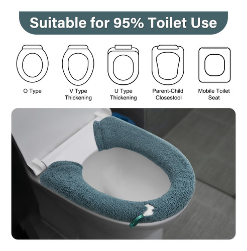 Fundas Para Asiento De Inodoro 2 Unidades Felpa Verde Color