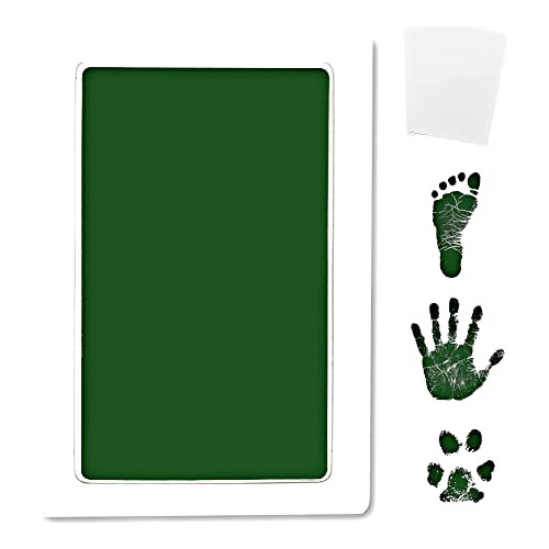 Kit De Impresion Para Huellas De Recien Nacido,color Verde