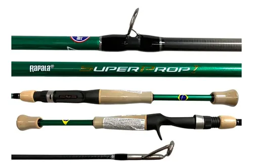 Vara de Pesca Carretilha Fibra de Carbono Rapala Super Prop 1,83m...