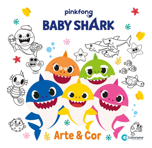 Livro Arte E Cor Baby Shark