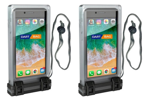 Kit 2 Case A Prova Dagua Para Smartphone Anti Shock Dartbag