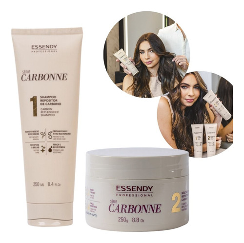 Kit Shampoo E Mascara Carbonne Repositor De Carbono Essendy